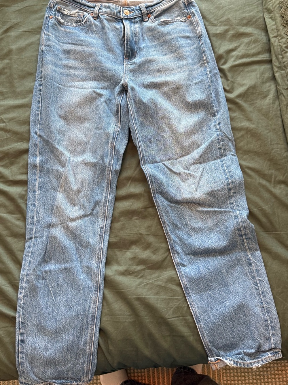 American Eagle Outfitters Light Blue Straight Leg Jeans